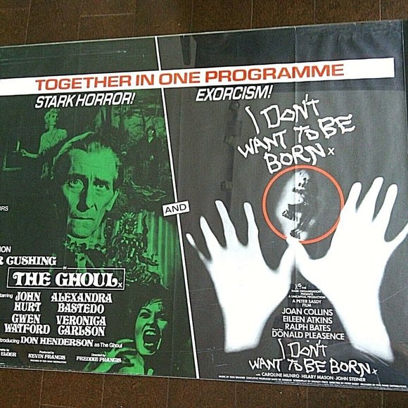 Vintage British Film Poster The Ghoul & I Don't Want To Be Born Movie Horror Pic - Picture 16 of 16
